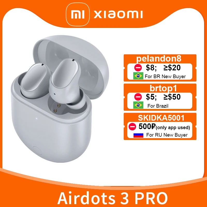 TWS-наушники Xiaomi Redmi AirDots 3 Pro, беспроводные наушники с Bluetooth 5,2, шумоподавление ии, IPX4 для K40 Note 10 Pro