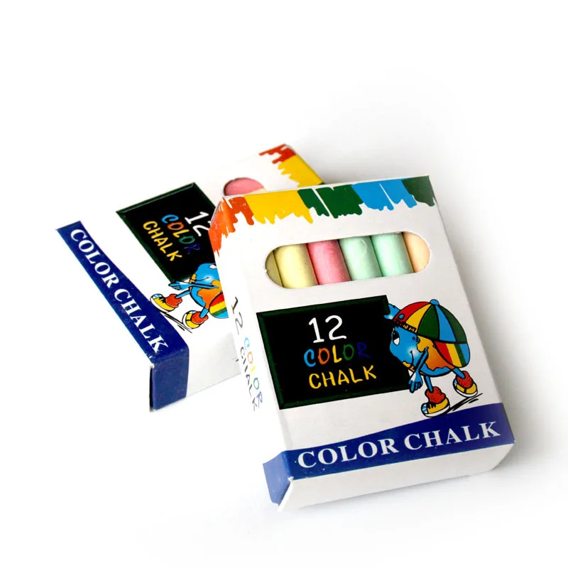 12 шт./лот беспыльная меловая ручка мелки для рисования доски 6 видов цветов