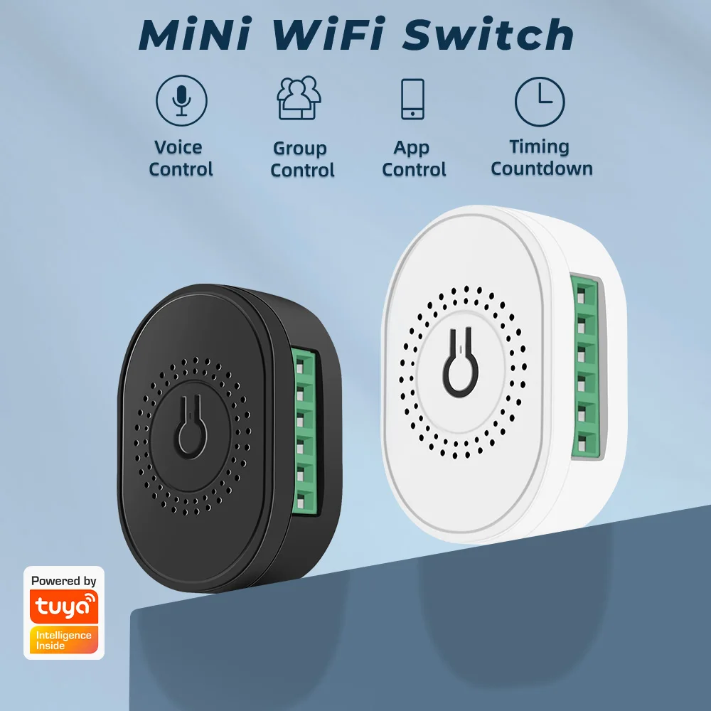 SMATRUL Tuya Интеллектуальный переключатель Wi Fi светильник 16A мини 2 Way модуль &quotсделай
