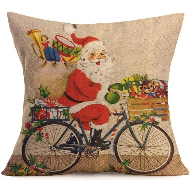 

4Pcs Christmas Ornaments Lovely Plush Doll Angel Girl Hanging Pendant with 4Pcs Christmas Home Decoration Pillowcases