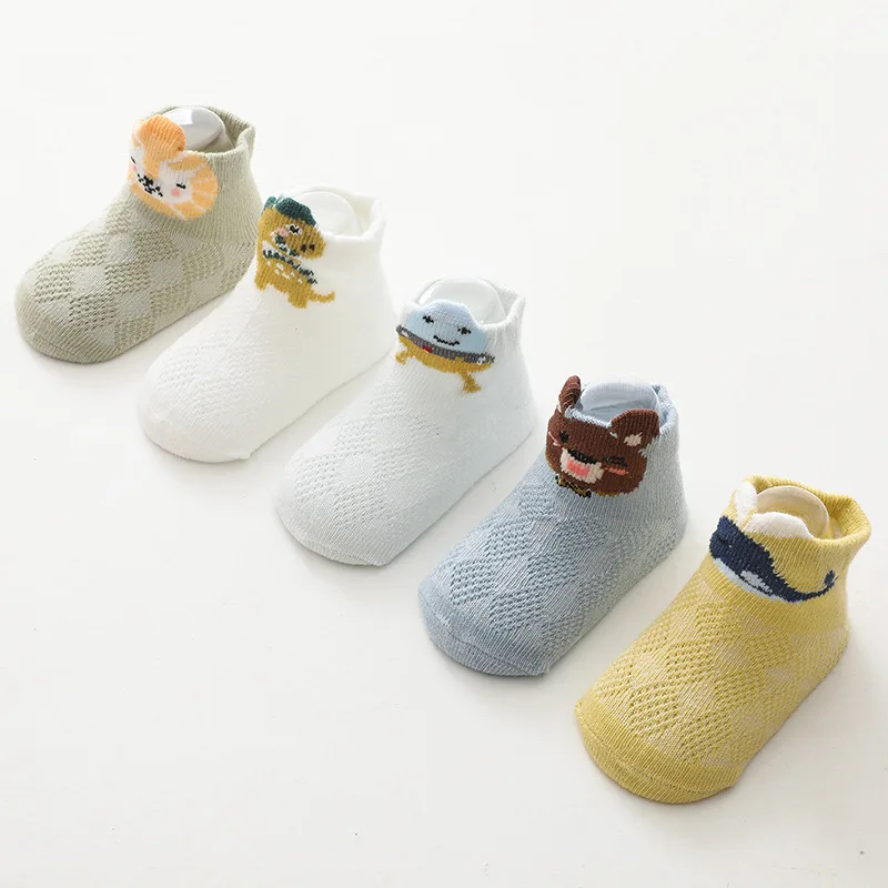 

Spring and Summer Mesh Thin Children's Socks Three-dimensional Cartoon Thin Cotton Baby Kids Socks 10 Pieces1 Lot WZ26