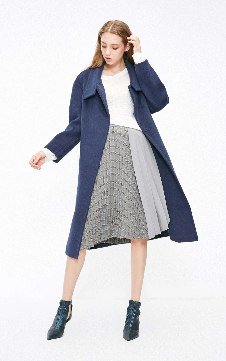 Vero Moda Женское зимнее шерстяное пальто с двойными карманами | 318327554