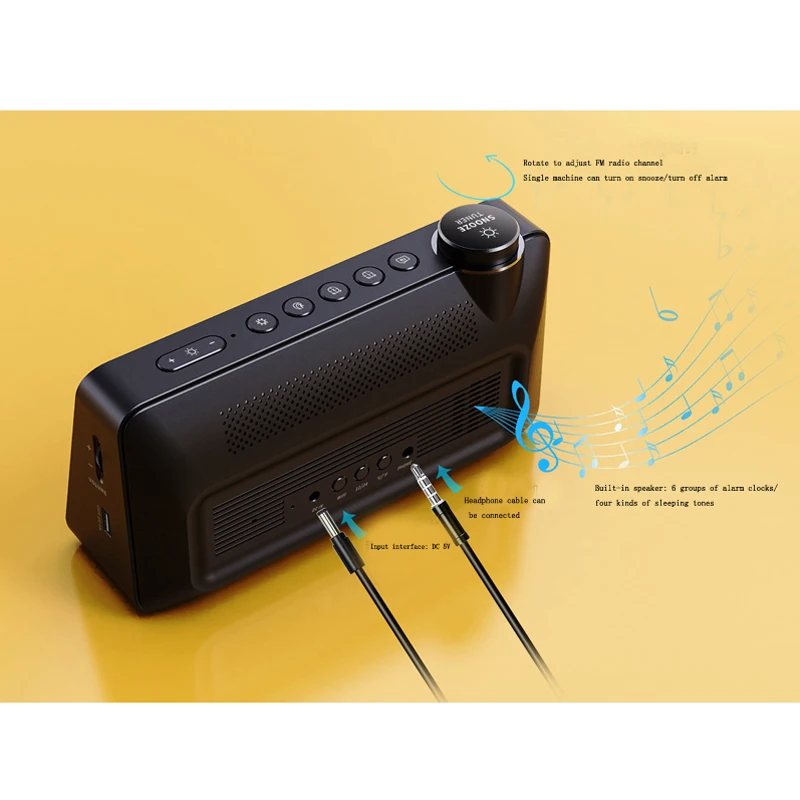 led digital alarm clock electronic digital alarm screen desktop wifi smart clock for home office snooze calendar desk clocks free global shipping