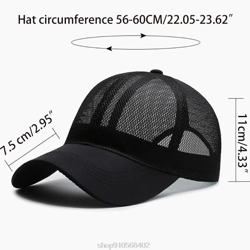 

Men Women Summer Full Mesh Baseball Cap Quick Dry Cooling Sun Protection Hiking Golf Running Adjustable Hat D02 12 Dropship