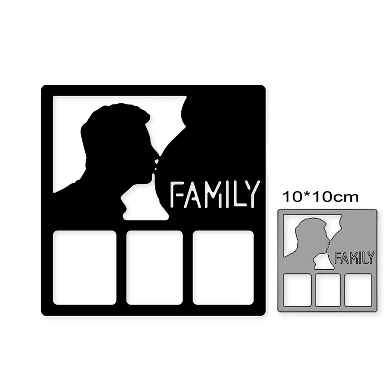

Baby Family Love card Metal Cutting Dies Stencil Scrapbooking Photo Album Card Paper Embossing Craft DIY