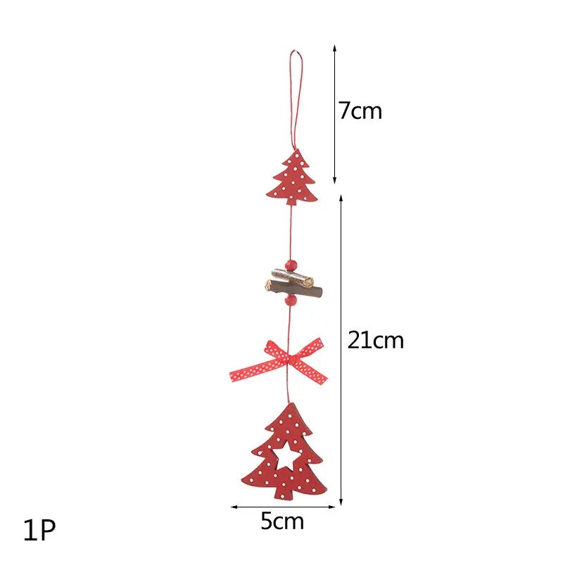 Multi Style Christmas Wooden Pendant Creative Wood Craft Ornaments DIY Chriatmas Tree Hanging Decoration Xmas Gift Supplies - Цвет: 1P-379-B02