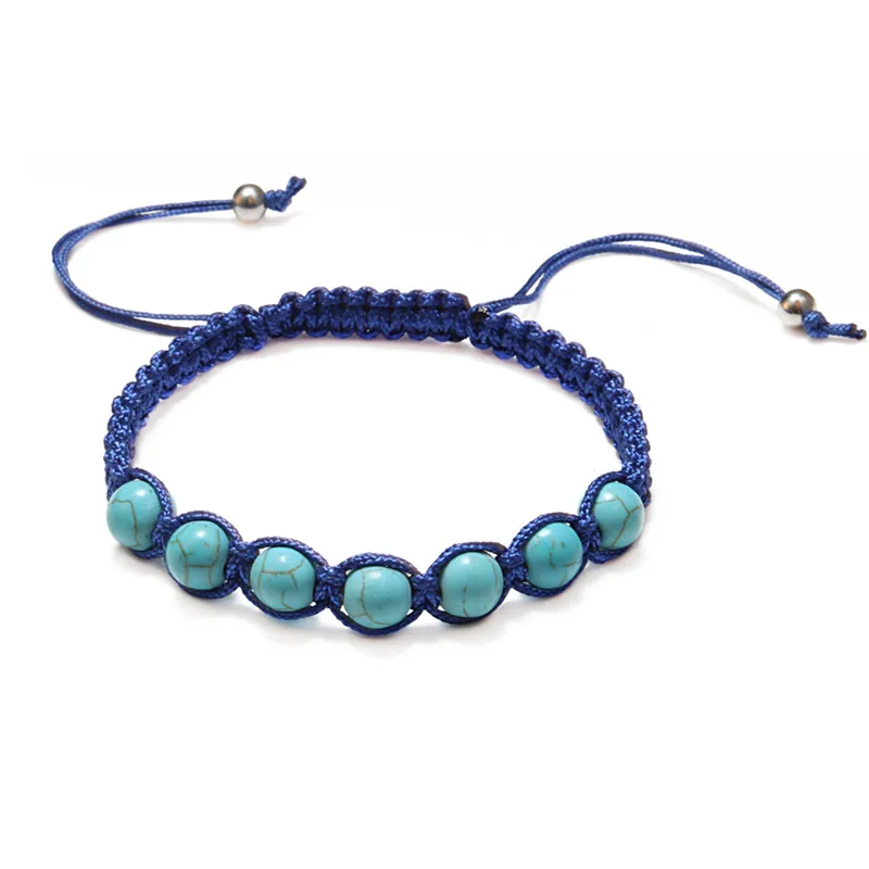 Рукоделие ткачество натуральный камень браслет Beads ISES бусы Boho веревка для мужчин Молящиеся Йога ювелирные изделия ручной работы подарок blessding любовь женский браслет