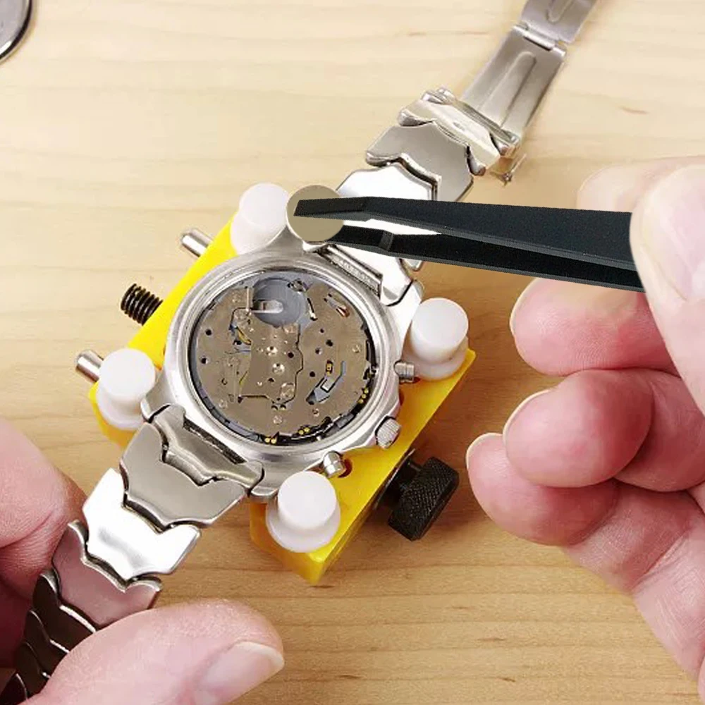 

8 PCS Electronic Tweezers Anti-static Anti Magnetic Carbon Fiber Precision Tweezers for Electronics Laboratory Work