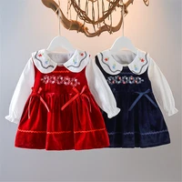new baby girl dress baby girl autumn small embroidery princess dress for casual party children kids dress vestidos