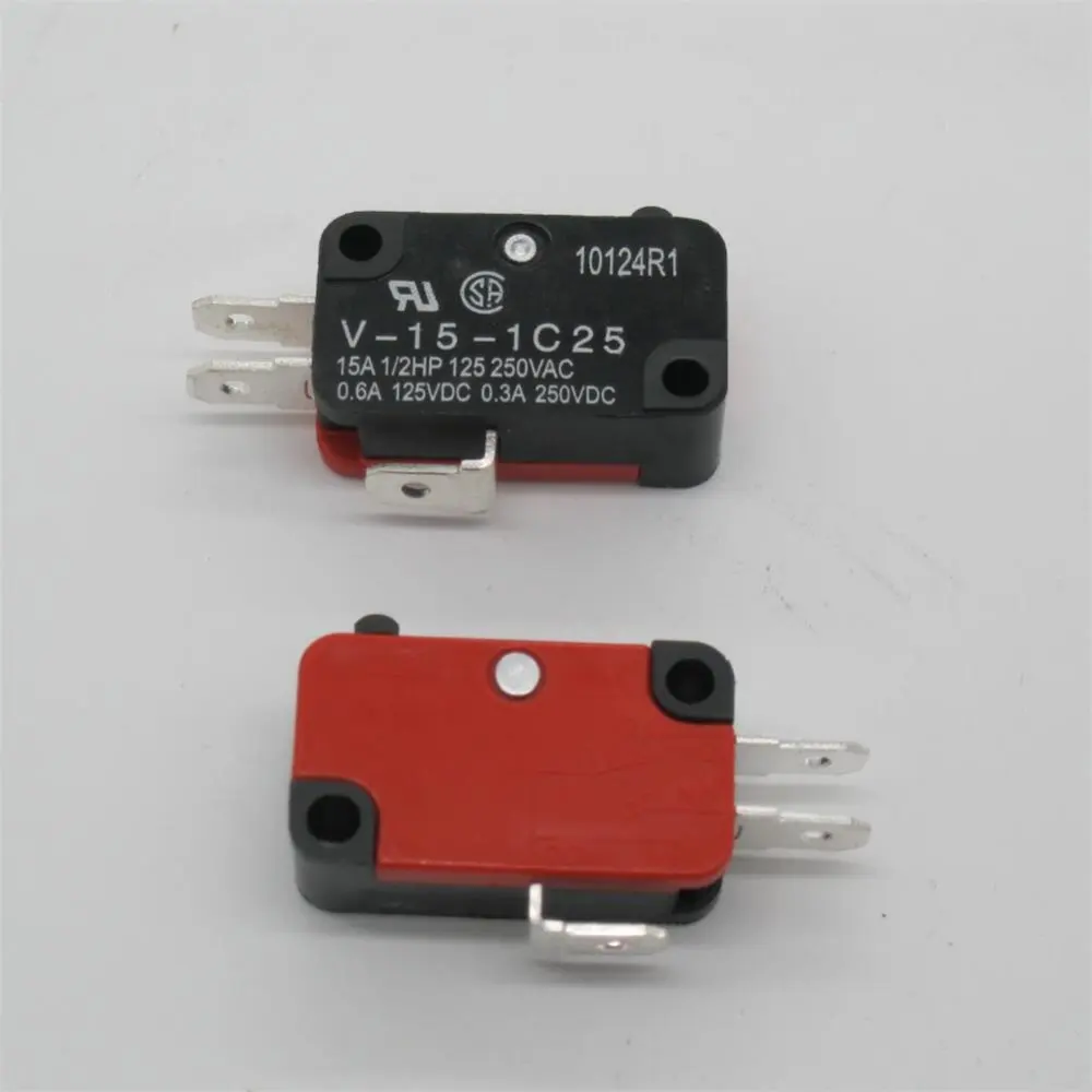 1 V-15-1C25 15A 250V/125V AC SPDT Мгновенный Кнопочный микро-концевой переключатель |