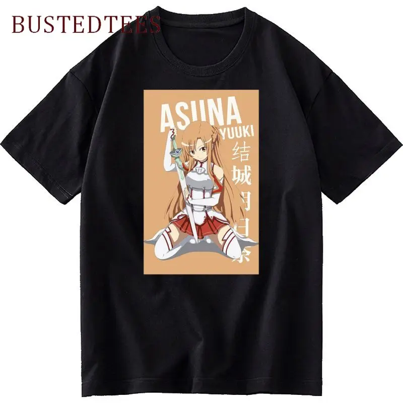 

Sword Art Online Japanese Kawaii Anime Harajuku Unisex Tops Men's T Shirts Cotton Funny Short Sleeve O Neck Streetwear T-Shirts