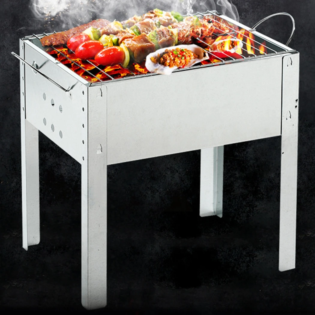 Портативный гриль для барбекю складной компактный угольный уличный инструменты