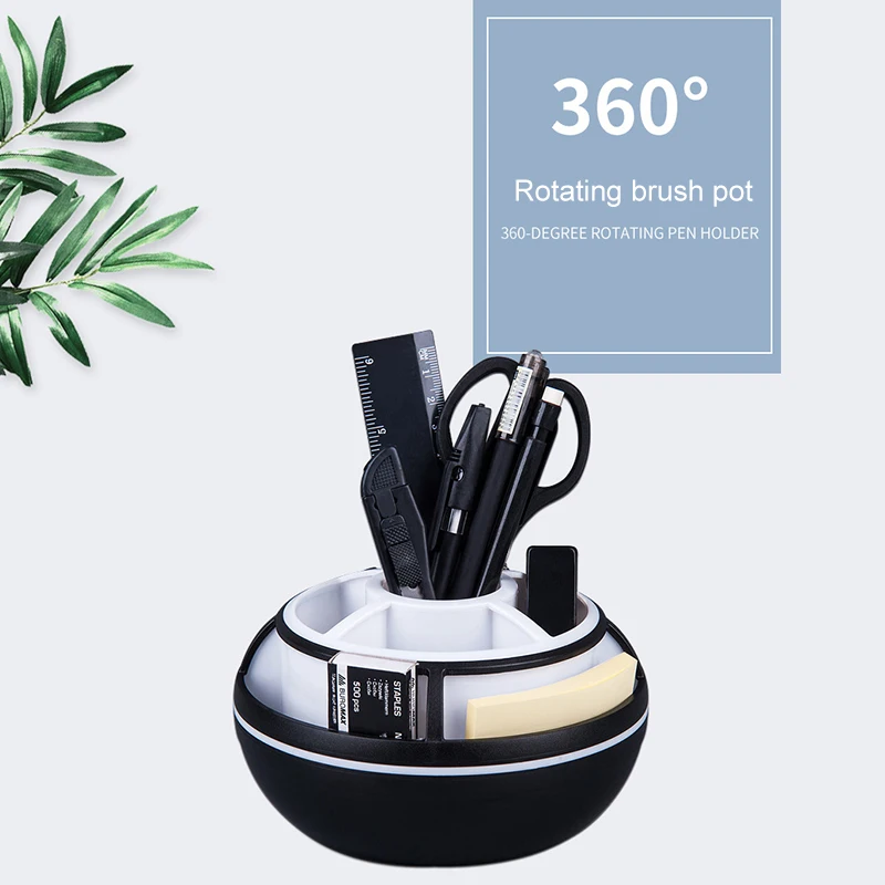 360 градусов вращения настольная подставка для ручек Органайзер коробка круглый