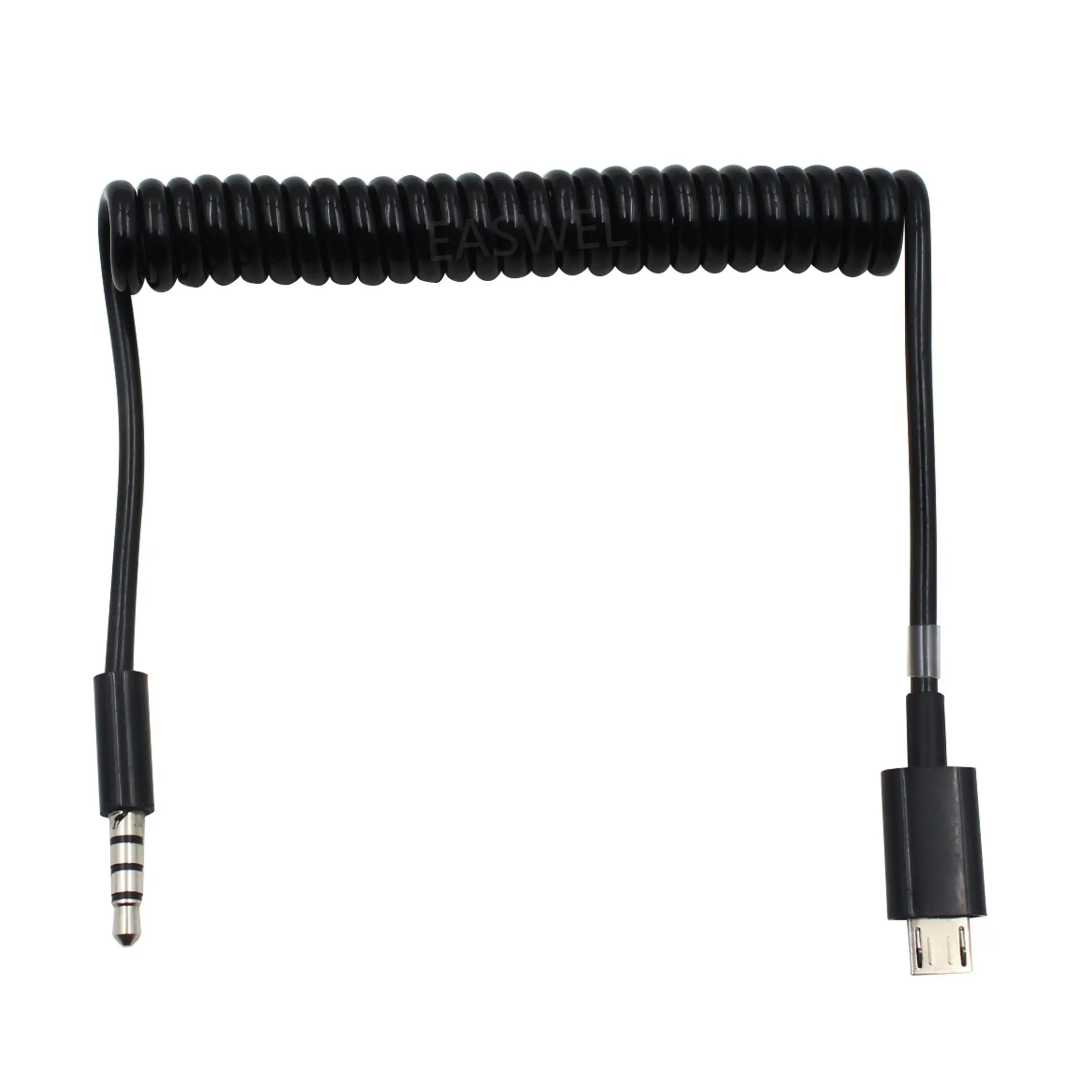 Спиральный шнур с вилкой TRRS 3 фута 1 м Micro USB 5Pin 5 мм 1/8 дюйма | Адаптеры AC/DC