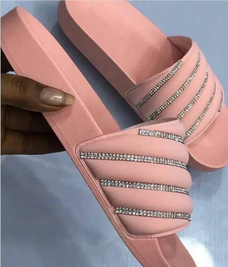 

Fur Slippers Women Real Fox Fur Slides Home Furry Flat Sandals Female Cute Fluffy House Shoes Woman Brand Luxury 2021