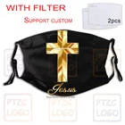 Маска для лица с изображением Иисуса и Креста