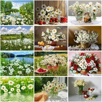 5d diamond painting flower landscape diamond embroidery scenery daisy handicraft full round square drill new arrival home decor