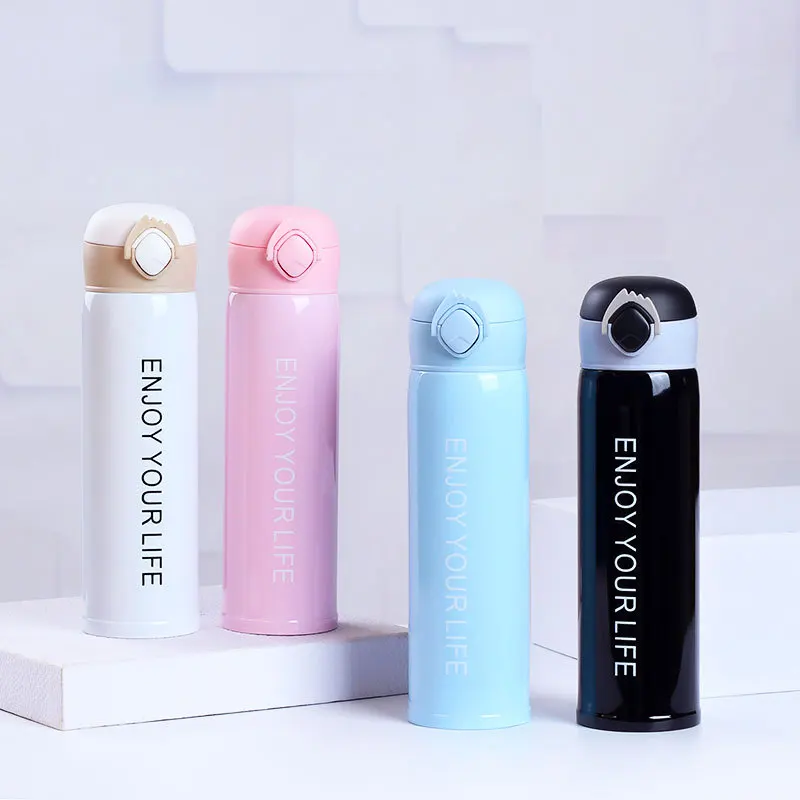 Портативный термос наслаждайся жизнью для девочек/нержавеющая сталь мальчиков