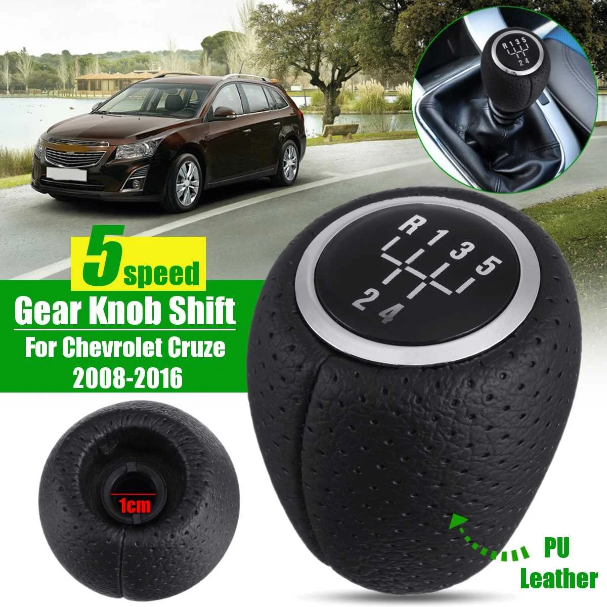 5 speed Автомобиль 5/6 Скорость MT Шестерни рукоятка рычага переключения передач для Chevrolet Cruze 2008 2009 2010 2011 2012 2013 кожи Средства для укладки волос - Название цвета: 5 speed
