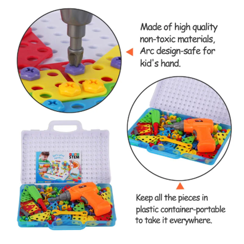 Сверлильный винт 3D креативный мозаичный пазл игрушки для детей Строительные