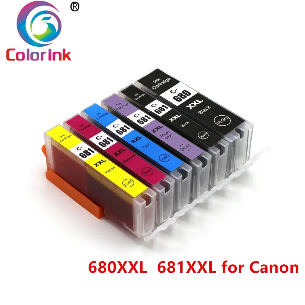 Цветной чернильный картридж 680 681 680XLL 681XXL PG 680XXL для принтера Canon TR7560 TR8560 TS6160 TS8160 TS9160