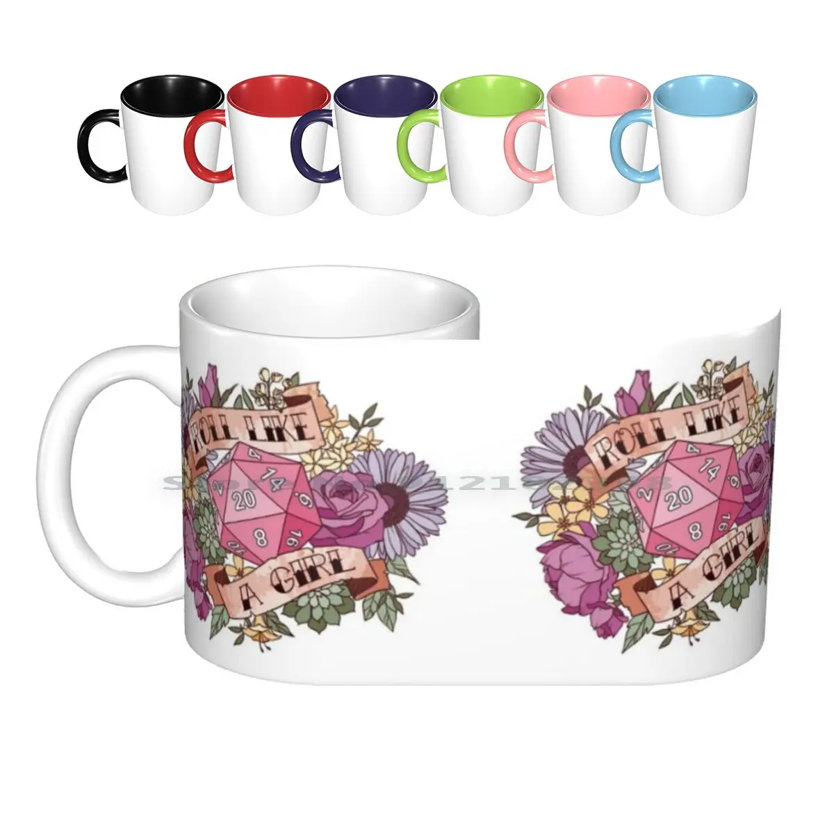 

Roll Like A Girl Ceramic Mugs Coffee Cups Milk Tea Mug And D D Gamer Girl Tabletop Gaming Tabletop Rpg D20 Rpg Games Fantasy