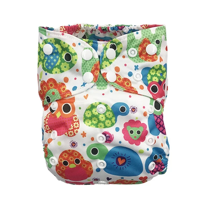 D20 Детские подгузники Pororo все в одном дышащие тканевые подгузники с 2 бамбуковыми Пеленка из фибры, цифровые многоразовые подгузники AIO - Цвет: D20