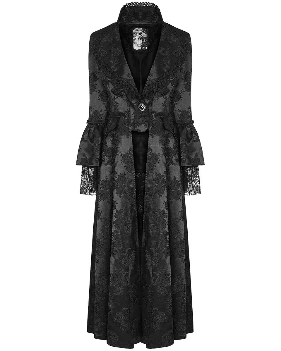 Женская Панк Карнавал длинная куртка в готическом стиле платье черное стимпанк