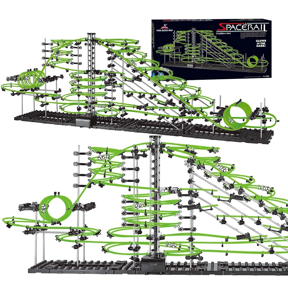 Набор светящихся мраморных шаров для американских горок 848 шт. детская игрушка