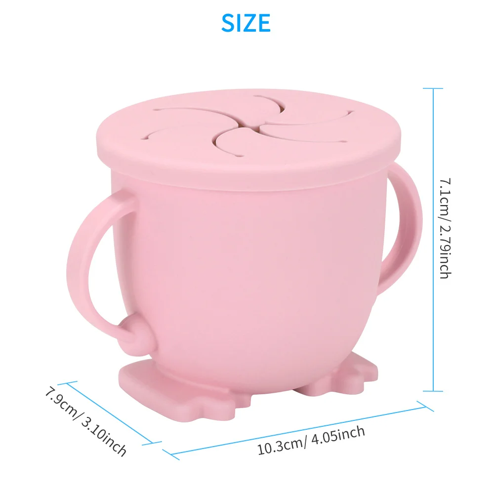 

Baby Feeding Cups Newborn Learn Food Drinkware Silicone Snack Cups For Toddlers Kids Trainer Cup With Handle Solid Feeding
