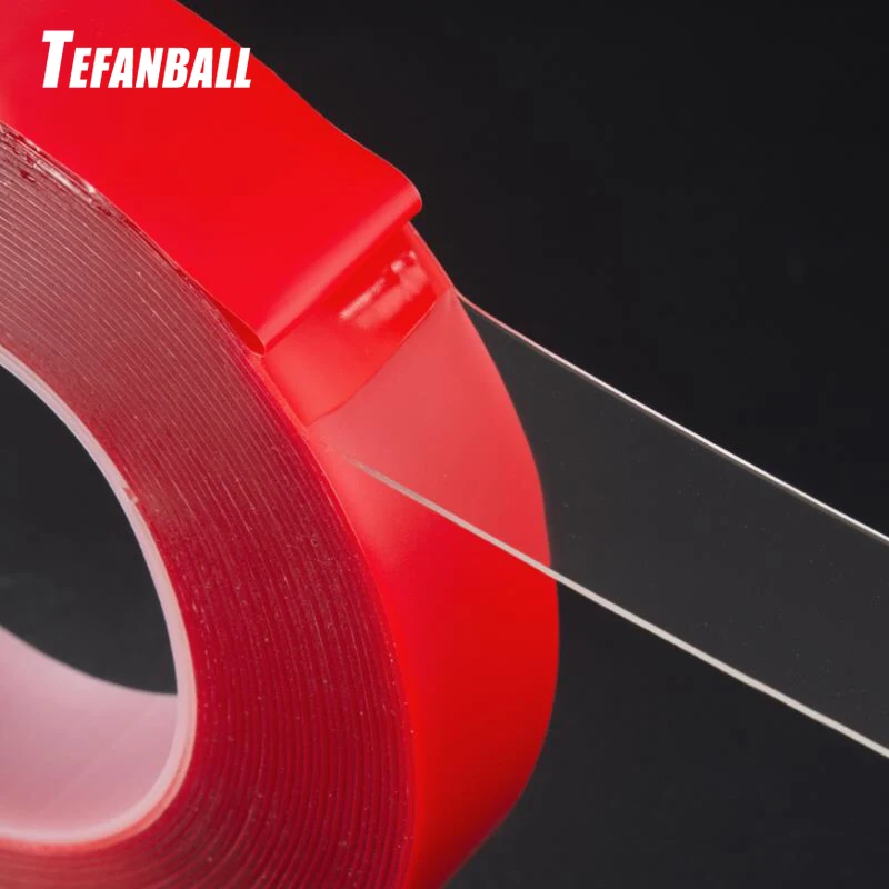 

8 Sizes 300CM Red Transparent Silicone Double Sided Tape Sticker For Car High Strength No Traces Adhesive Sticker Car Styling