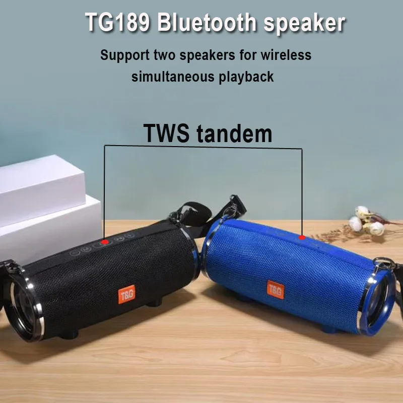 Портативная стереоколонка TG189 беспроводная уличная колонка с функцией объемного