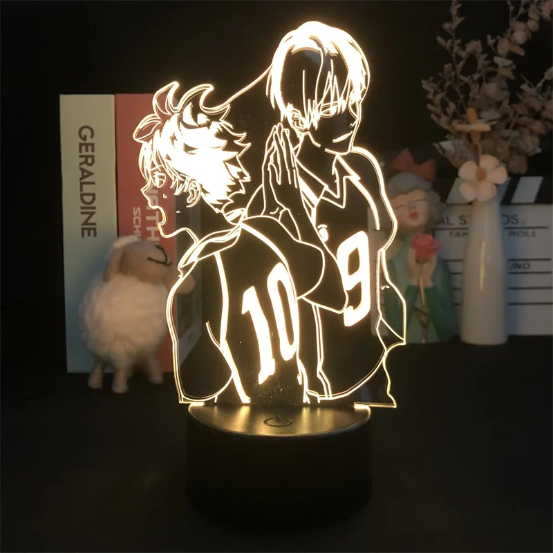 Ночник 3D Haikyuu Tobio Kageyama Аниме Манга для спальни декоративный светильник милый