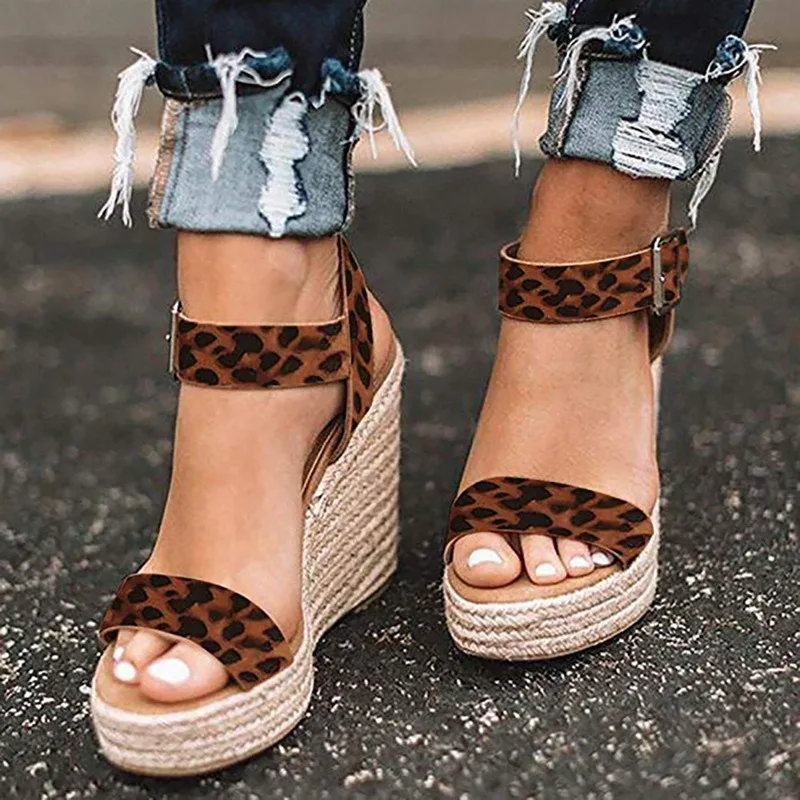 

2021Women's sandals Summer Sandals Women Wedges Platform Fashion high Heel Platform Open Toes Women Sandals Beach shoes