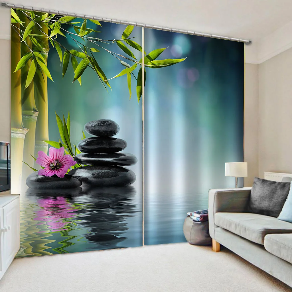 

Modern Curtain Bamboo Stone Curtains For Living Room Bedroom Window Treatment Bathroom Shower Curtain