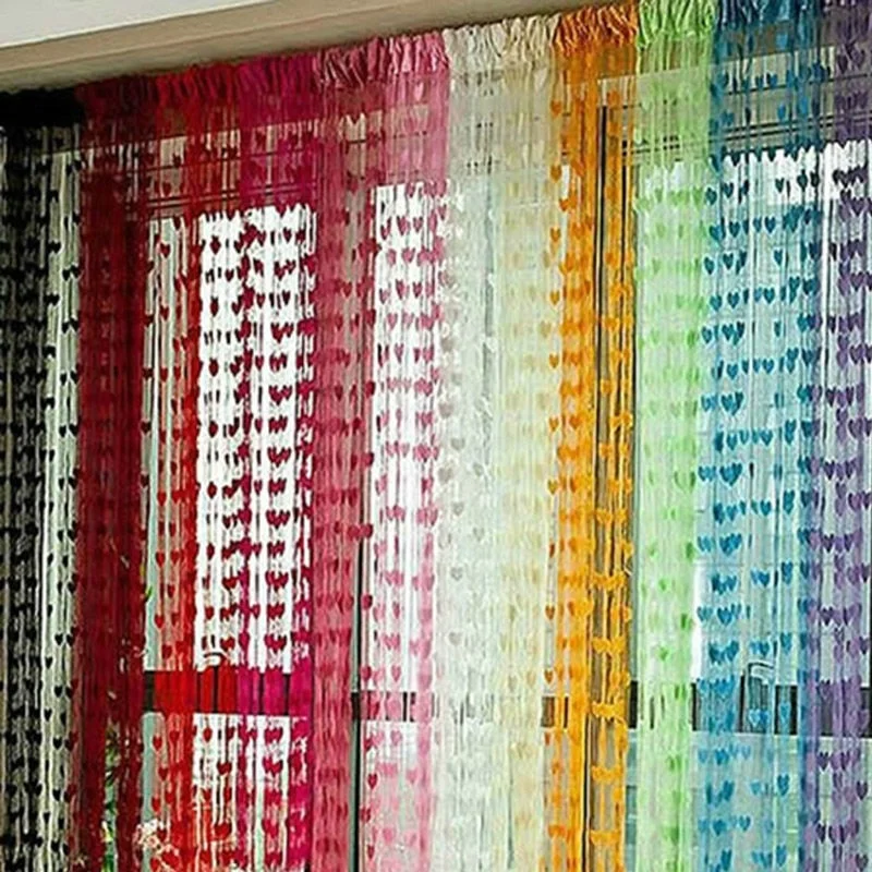 Сердце Тюль занавески современные для гостиной прозрачные тюлевые шторы оконные