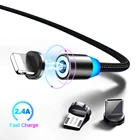 Магнитный кабель USB Type-C, Micro USB мобильный телефон, для Huawei, Samsung, iPhone 11