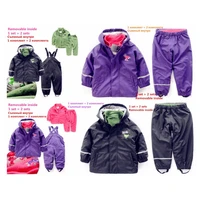2020direct selling top acetate inner child weatherproof waterproof suit and ski outfits removable within pu can be worn alone