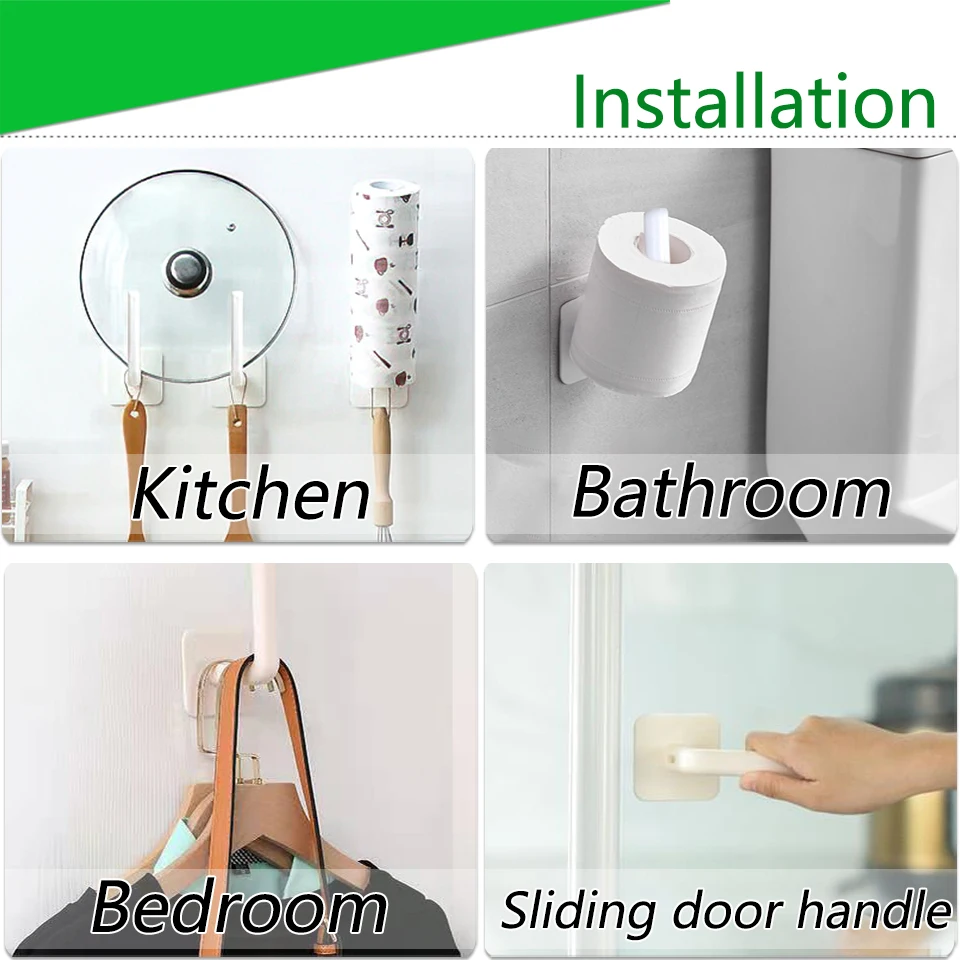 Multifunctional Hooks Sticky Hook Self Adhesive Storage Hanging Household Practical Wall Door Holder Strong Hanger Rack | Дом и сад