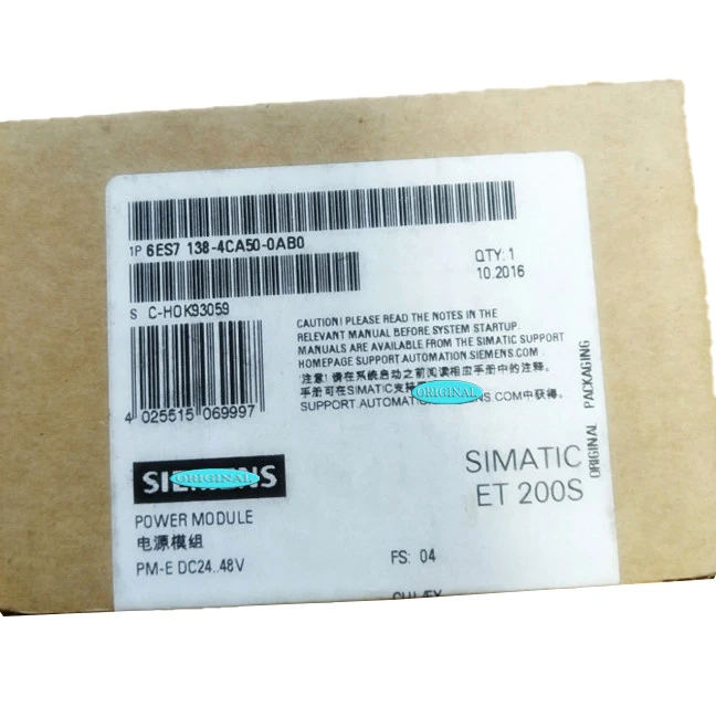 

New Original In BOX 6ES7 138-4CA50-0AA0 6ES7138-4CA50-0AA0 {Warehouse stock} 1 Year Warranty Shipment within 24 hours