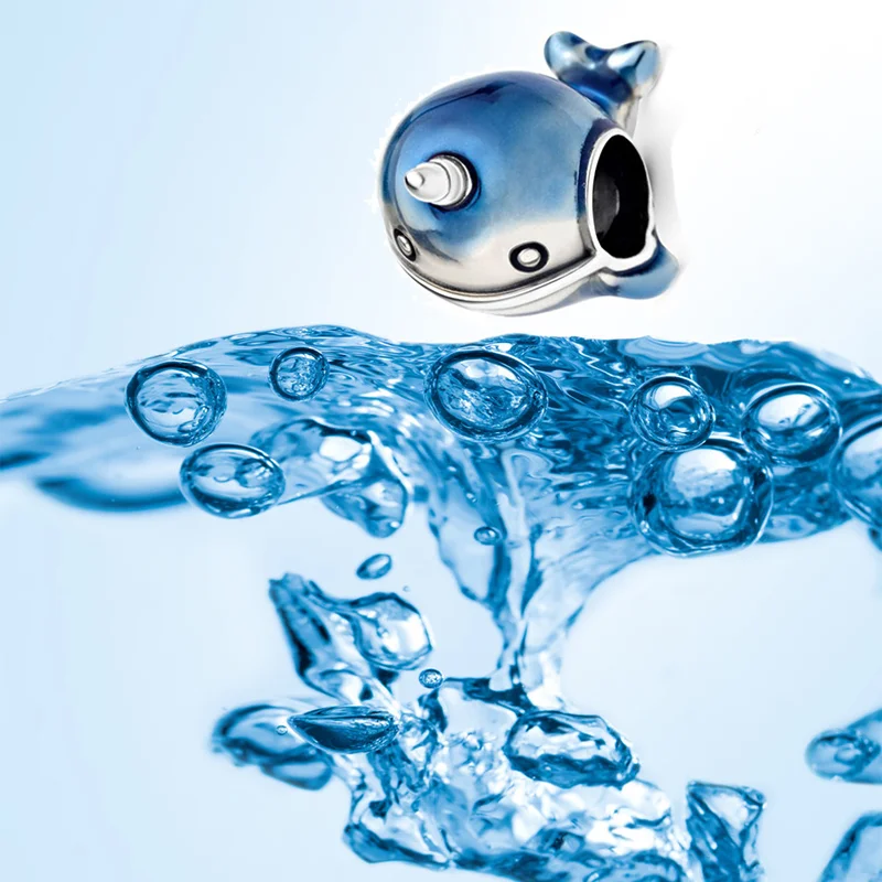 

Hot Selling 925 Sterling Silver Bead Ocean Narwhal Pendant Fit Original Pandora Bracelet Women DIY Jewelry