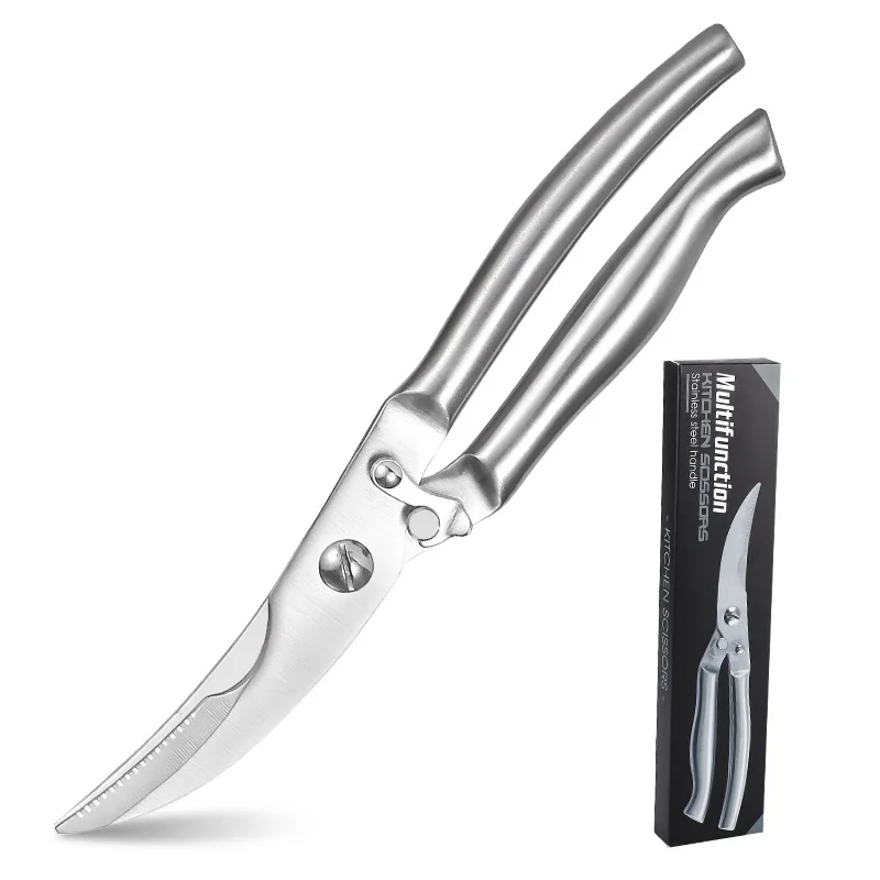 Многофункциональные кухонные мощные ножницы с полыми ручками для куриных костей