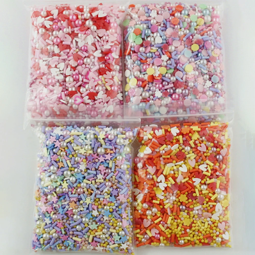 50 г Смешанные Хэллоуин Рождественские ломтики жемчужные стразы Полимерная глина