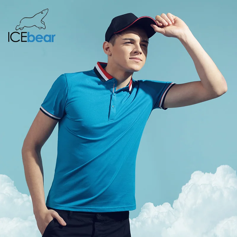 Icebear 2020 летняя новая футболка Мужская быстросохнущая тонкая культурная рубашка с