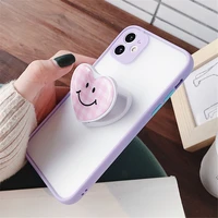 3d cute love heart stand holder transparent phone case for samsung galaxy s20 plus s20fe s8 s9 s10 s10plus note 8 9 10 20 ultra