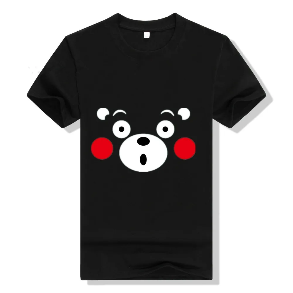 Футболка с мультяшным аниме Кумамон женские Забавные футболки высокого качества