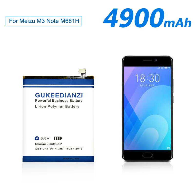 4900mAh BT61(M версия) литий-ионный аккумулятор для телефона Meizu Meizy M3 Note M681 M681H Сменные Аккумуляторы для смартфонов