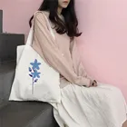 Пляжная сумка, Женская Холщовая Сумка через плечо с цветочным принтом, Женская дорожная сумка-тоут, сумка большой емкости, женская сумка для покупок, 2021