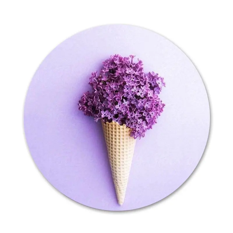 

Floral art Floral Ice Cream candy colors Icons Pins Badge Decoration Brooches Metal Badges For Backpack Decoration