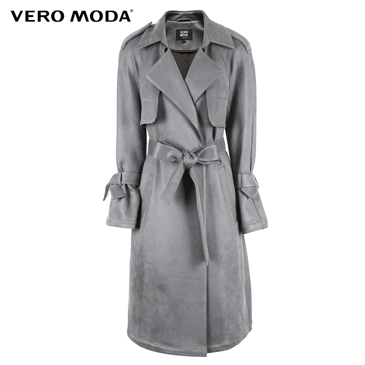 Vero Moda женский OL Стиль Минималистский средней длины саржа Тренч | 319109501